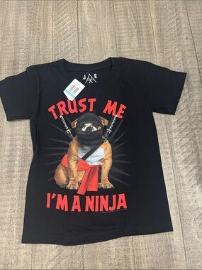 Kids' Black "Trust Me I'm A Ninja" Graphic Tee